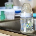 Baby feeding from bottle