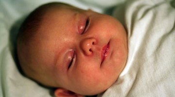 Baby in doctor's office for medical checkup