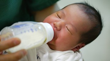Baby eating with spoon