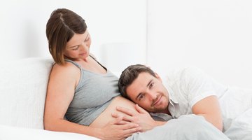 Pregnancy, Technology, preparation and expectation concept.