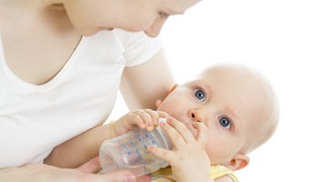 Baby with bottle