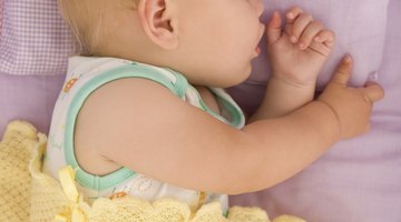baby drinks milk