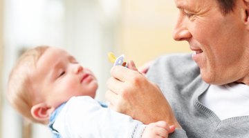 Close-up of a baby's bottle