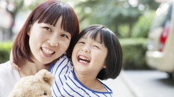 Children posing outdoors