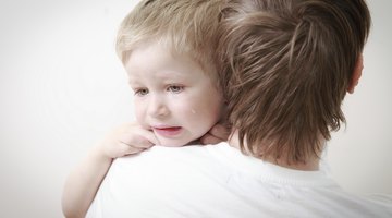 Infant boy showing upset