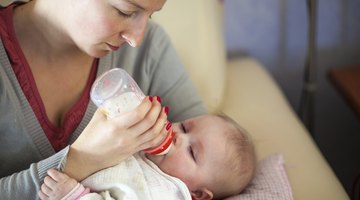 Baby Boy Drinking Milk