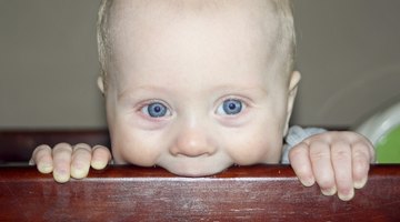 Baby holding a toy