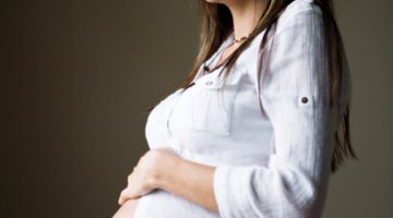 Pregnant woman resting at home