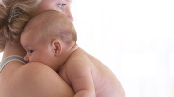 Infant boy showing upset